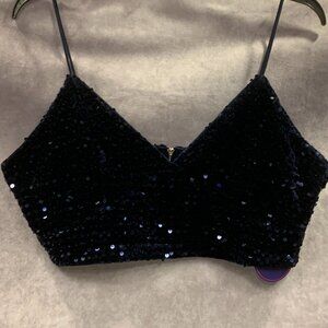 SweatyRocks Sequin Crop Top